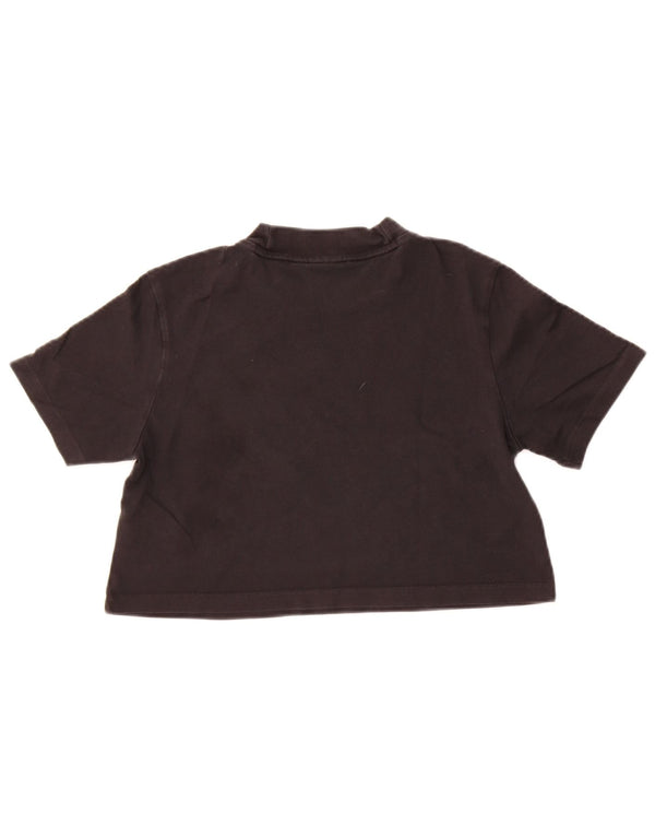 T-shirt corta da donna Adidas UK 12 cotone medio nero