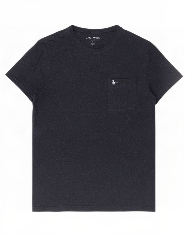 T-shirt da uomo slim fit Jack Wills Top piccolo in poliestere screziato blu navy