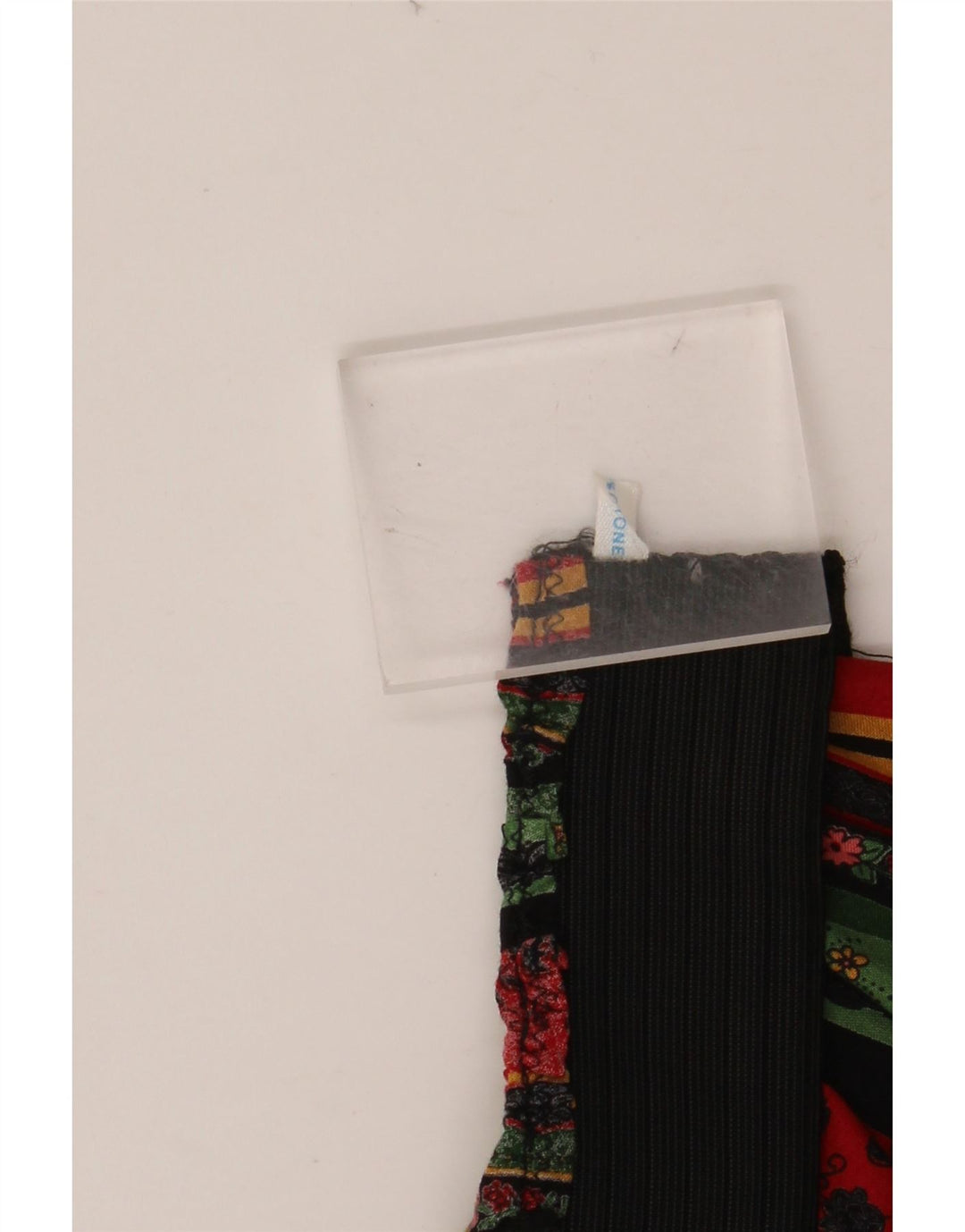 Gonna a trapezio a vita alta da donna VINTAGE W24 XS cotone floreale multicolore