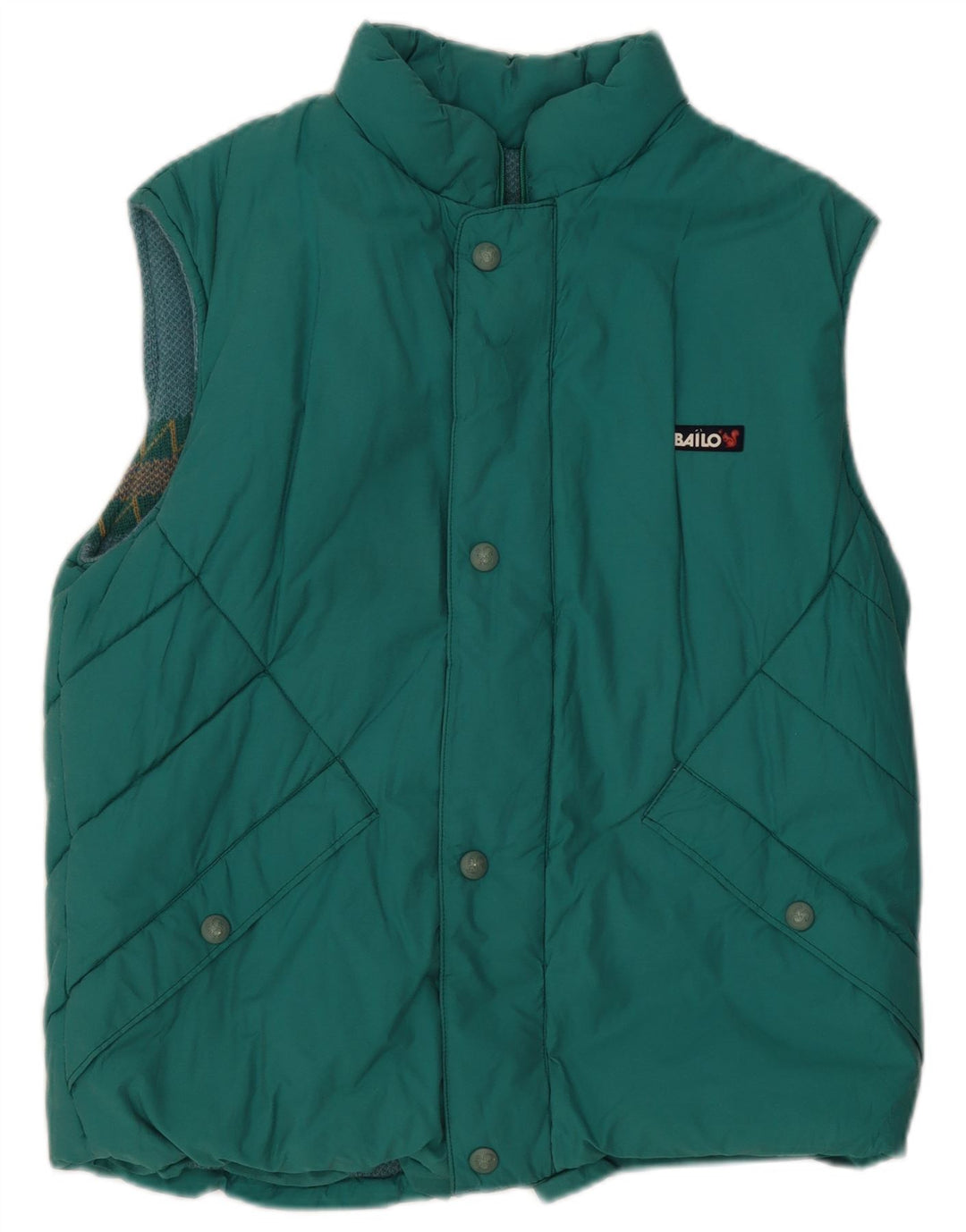 Gilet imbottito da uomo Bailo UK 40 grande verde