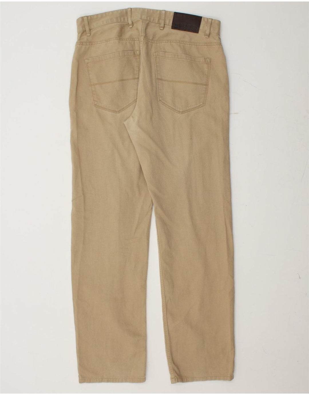 TOMMY HILFIGER Pantaloni casual dritti da uomo W32 L32 Cotone beige
