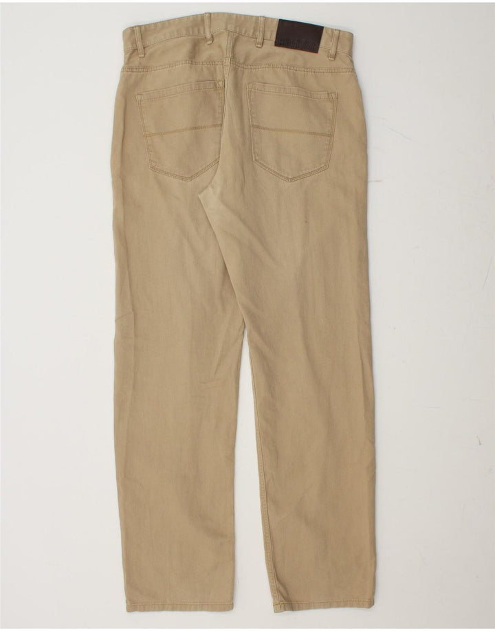 TOMMY HILFIGER Pantaloni casual dritti da uomo W32 L32 Cotone beige