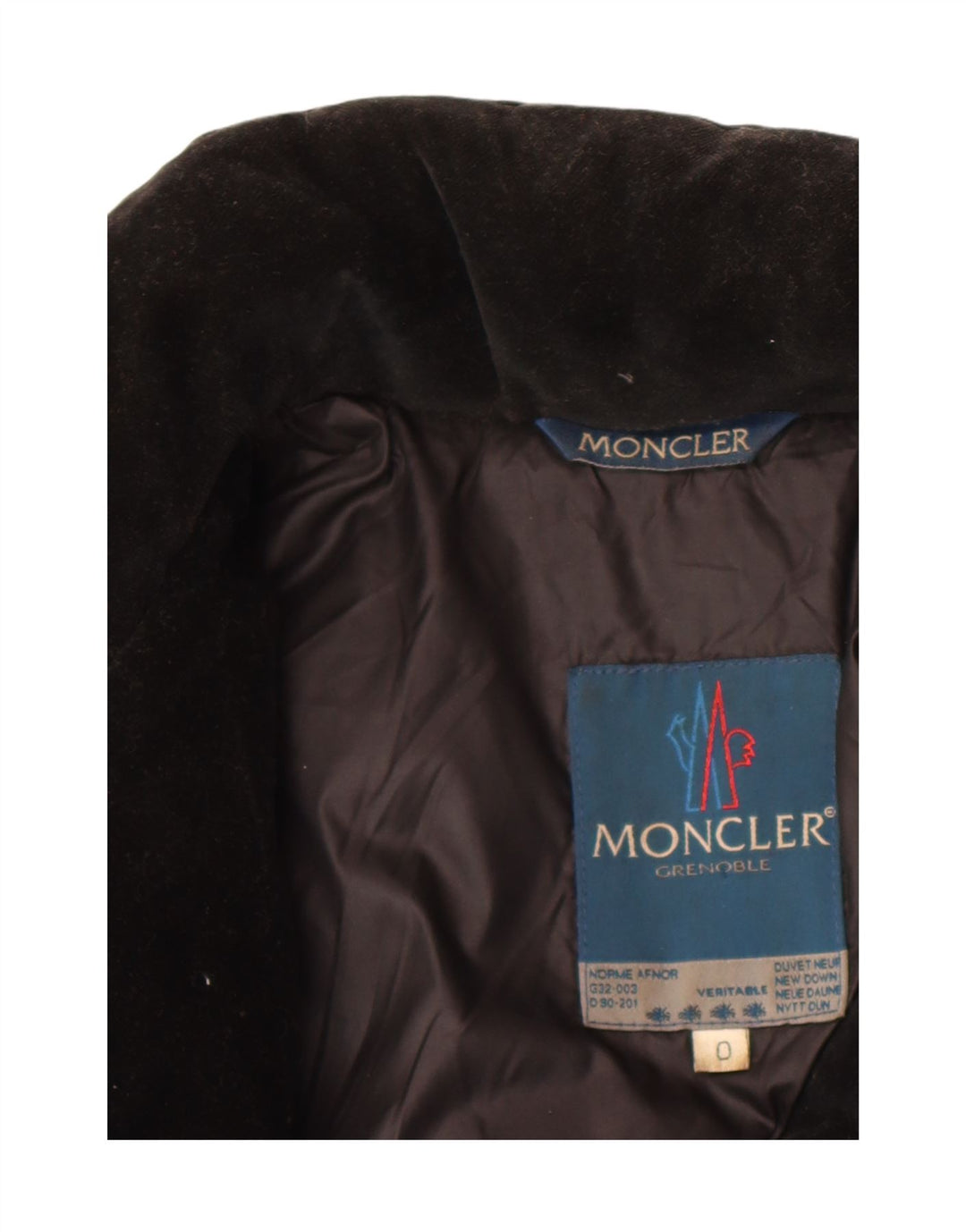 Moncler Giacca imbottita oversize in velluto da donna taglia 0 XS cotone nero
