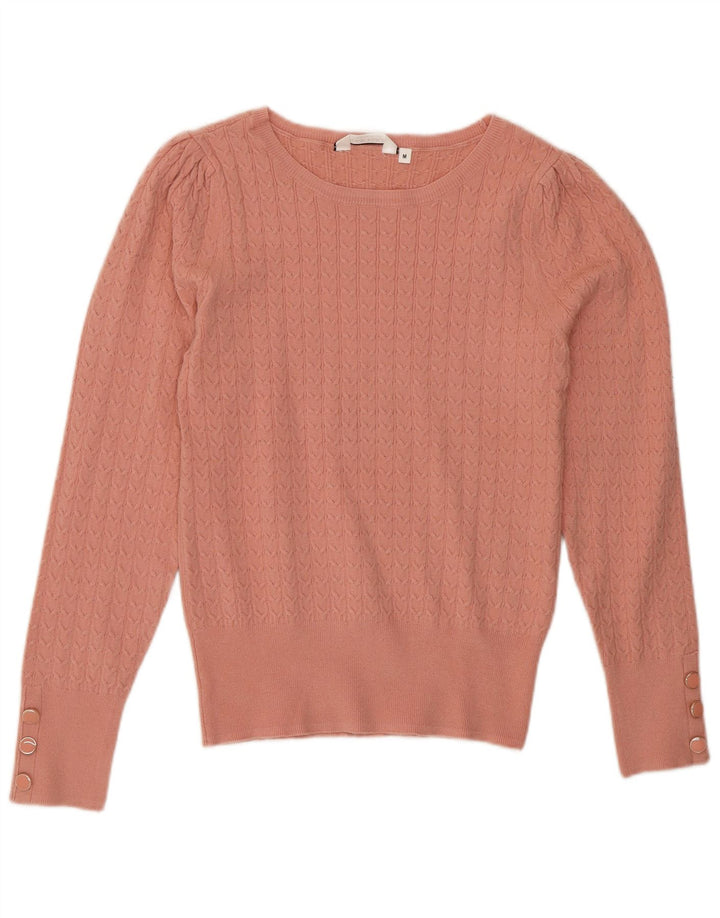 Maglione maglione con scollo a barca da donna Naf UK 12 Viscosa rosa medio