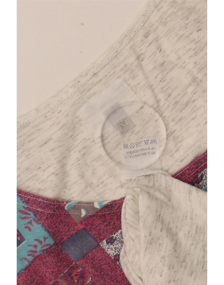 TAKE FIVE Canotta grafica da uomo in cotone color block grigio medio