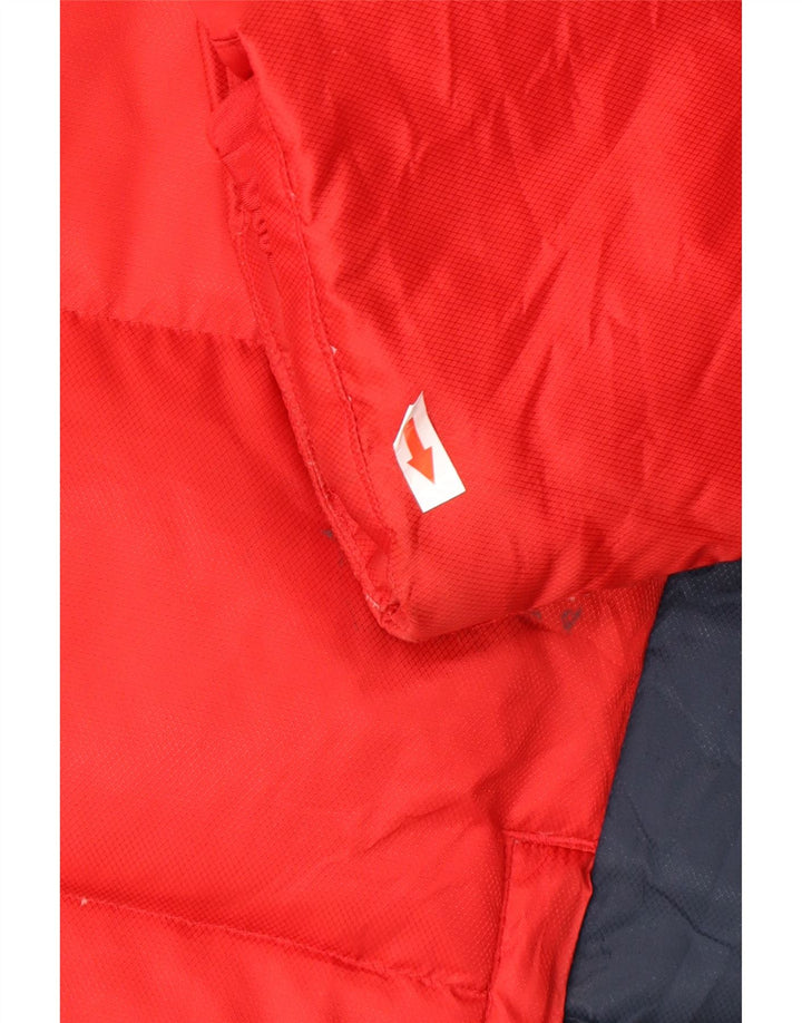 Giacca imbottita da uomo Adidas UK 38 poliestere color block rosso medio