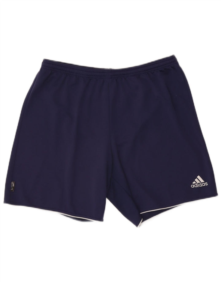 Pantaloncini sportivi Adidas Climalite da uomo XL in poliestere blu navy