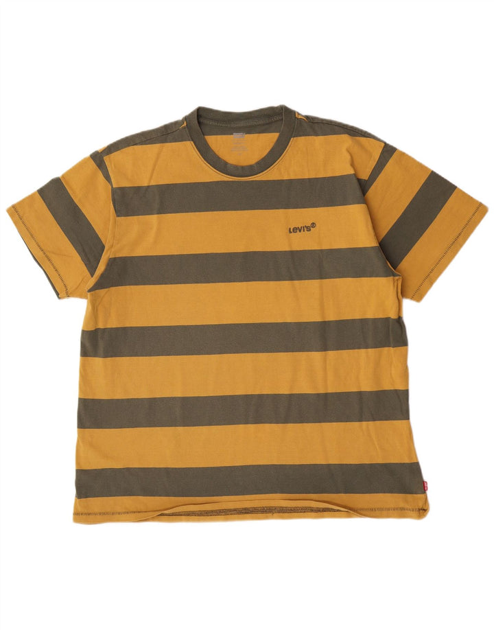 T-shirt da uomo Levi's Top a righe gialle grandi