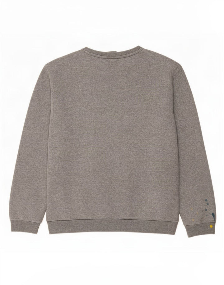 Felpa da uomo Puma Maglione grande in cotone chiazzato grigio