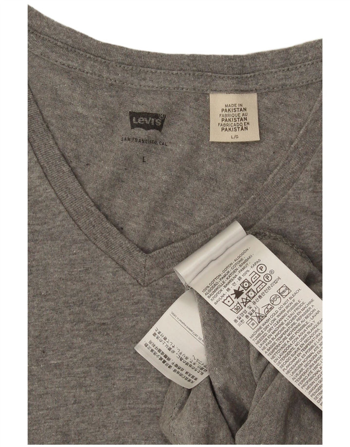 T-shirt da uomo Levi's Top grande in cotone chiazzato grigio