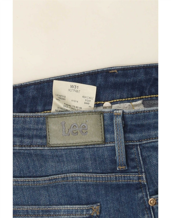 Pantaloni caldi denim da donna Lee W31 cotone blu medio