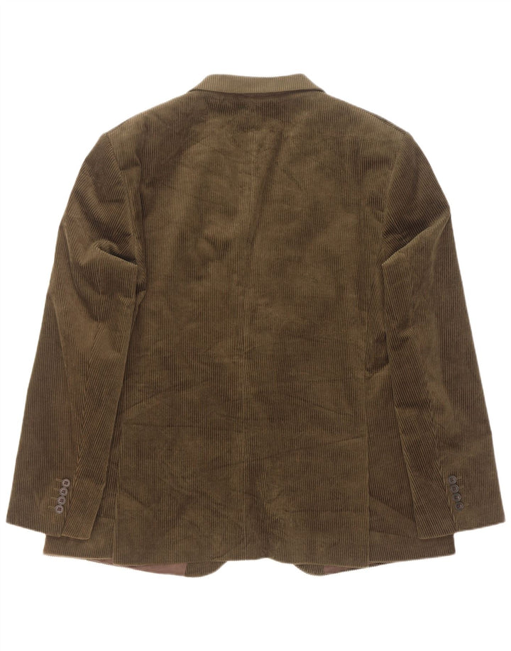 Giacca blazer in velluto a coste a 2 bottoni Marks & Spencer da uomo UK 40 grande kaki