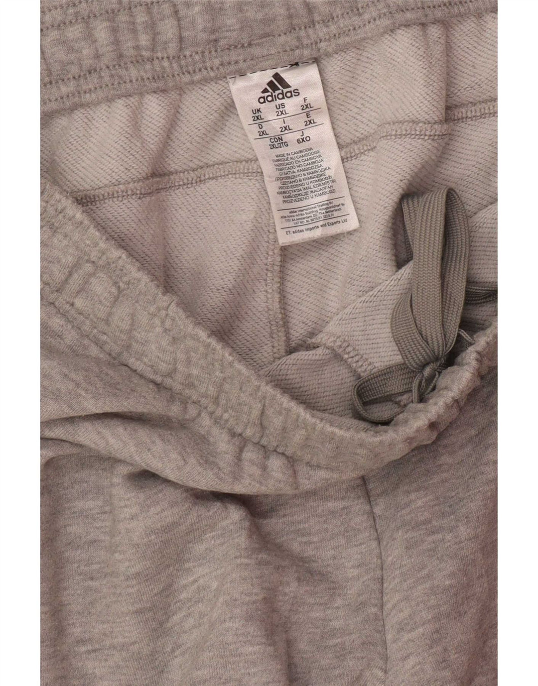 Pantaloni da tuta da uomo Adidas Joggers 2XL Poliestere grigio