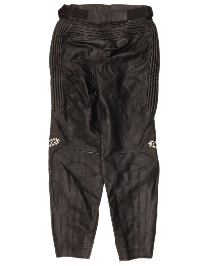 Pantaloni in pelle da motociclista da donna Shoei EU 42 Medium W28 L21 Pelle nera