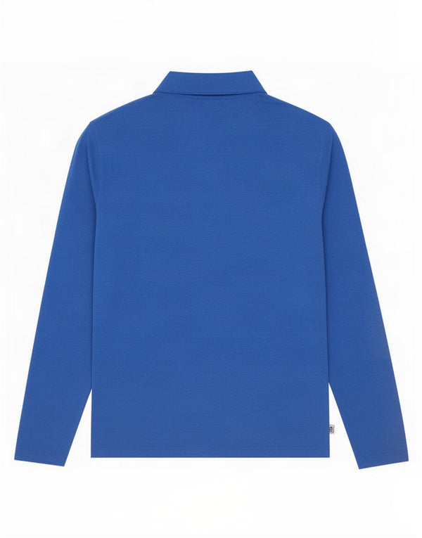 Calvin Klein - Tuta da uomo pullover con zip e collo, grande, in poliestere blu