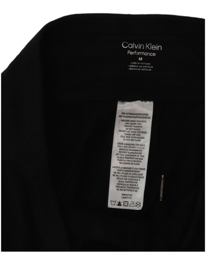 CALVIN KLEIN Pantaloni da tuta con grafica da donna Joggers UK 14 Medium Nero
