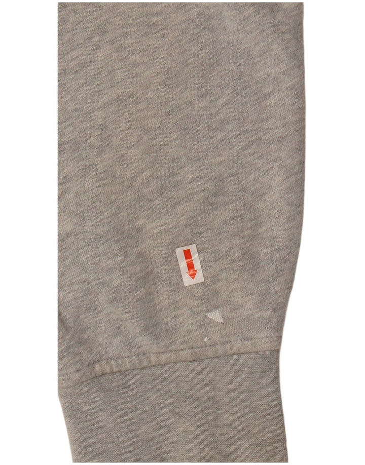 Maglione con cappuccio e zip da uomo LACOSTE taglia 5 grande cotone chiazzato grigio