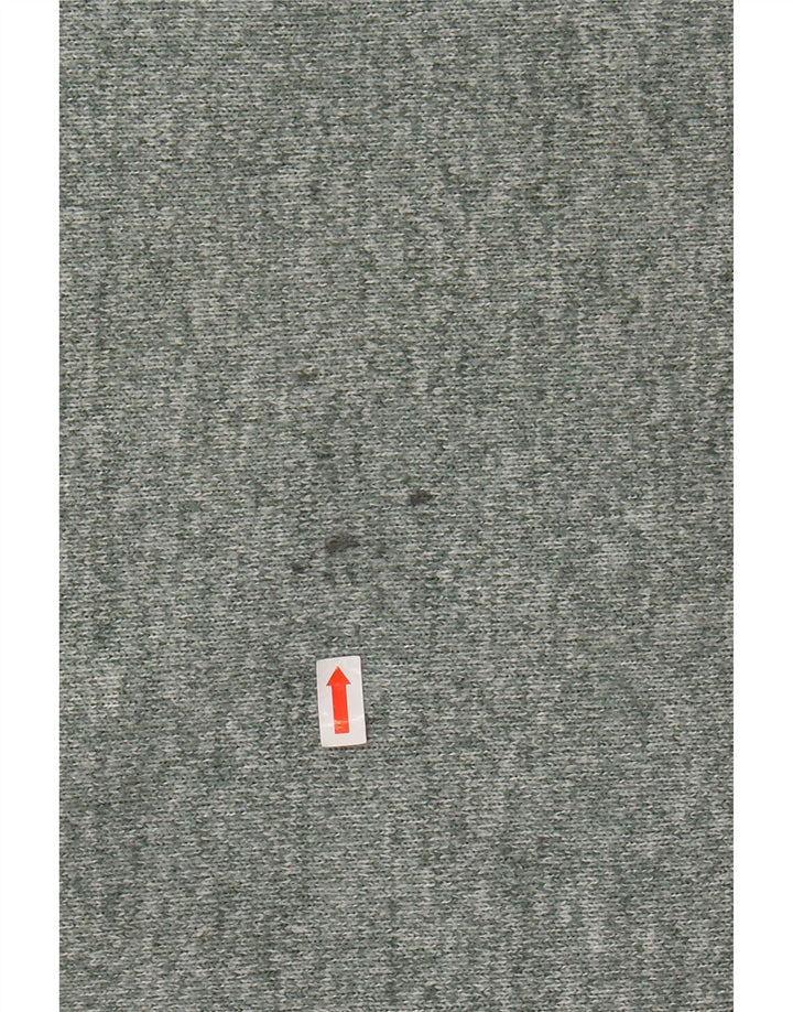 JOULES Felpa da uomo con collo con zip, maglione grande, poliestere chiazzato verde
