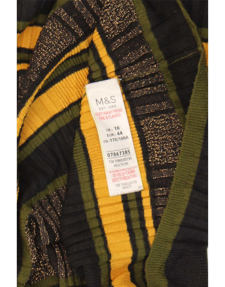 Maglione maglione con scollo a barca da donna Marks & Spencer UK 16 grande multicolore