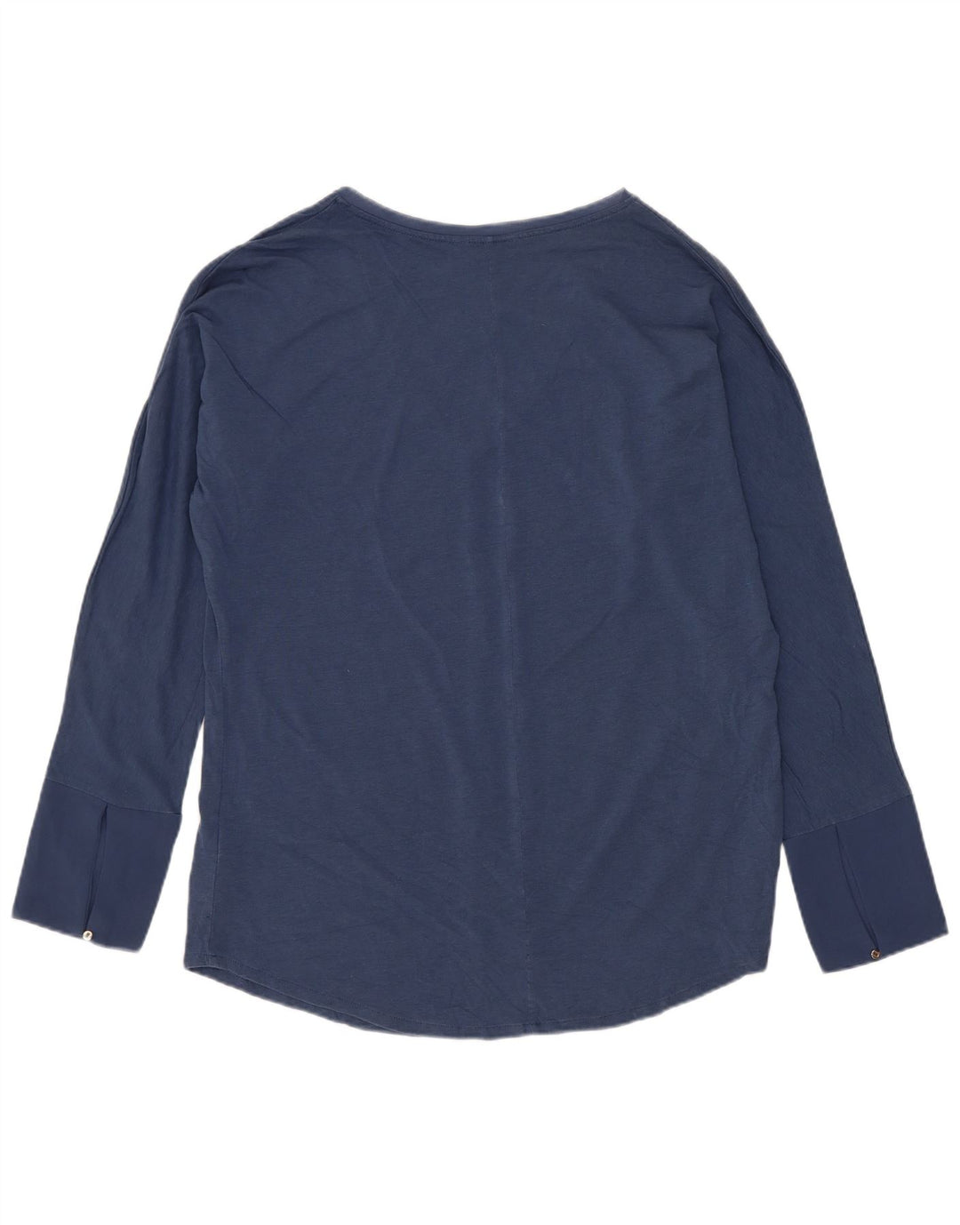 Massimo Dutti Top da donna a maniche lunghe UK 16 Large Blu Navy Poliestere