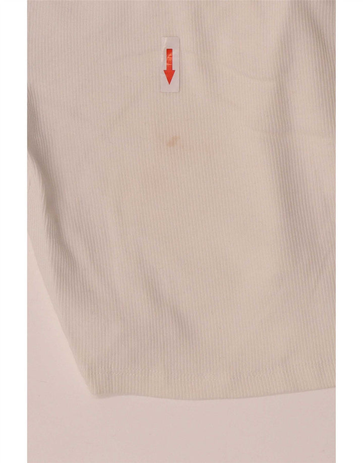 Polo corta da donna Zara UK 12 bianca media