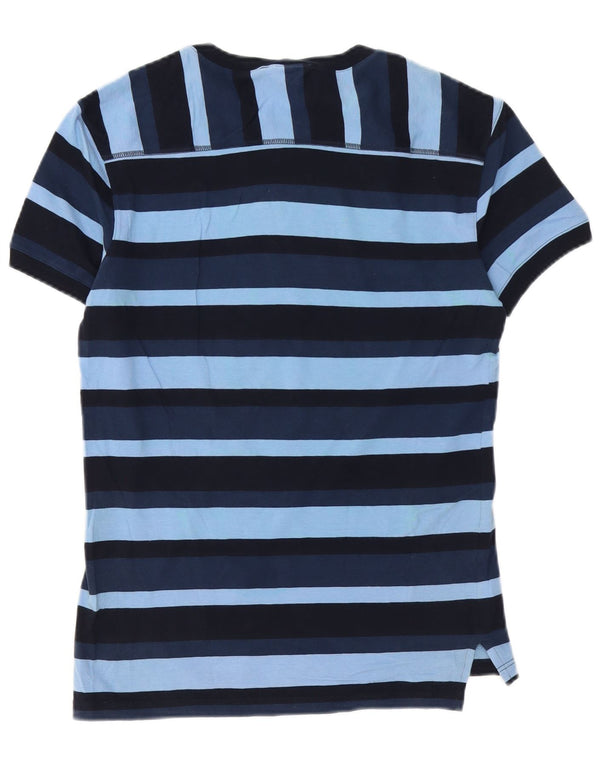 T-shirt uomo Sisley Top Small in cotone rigato blu