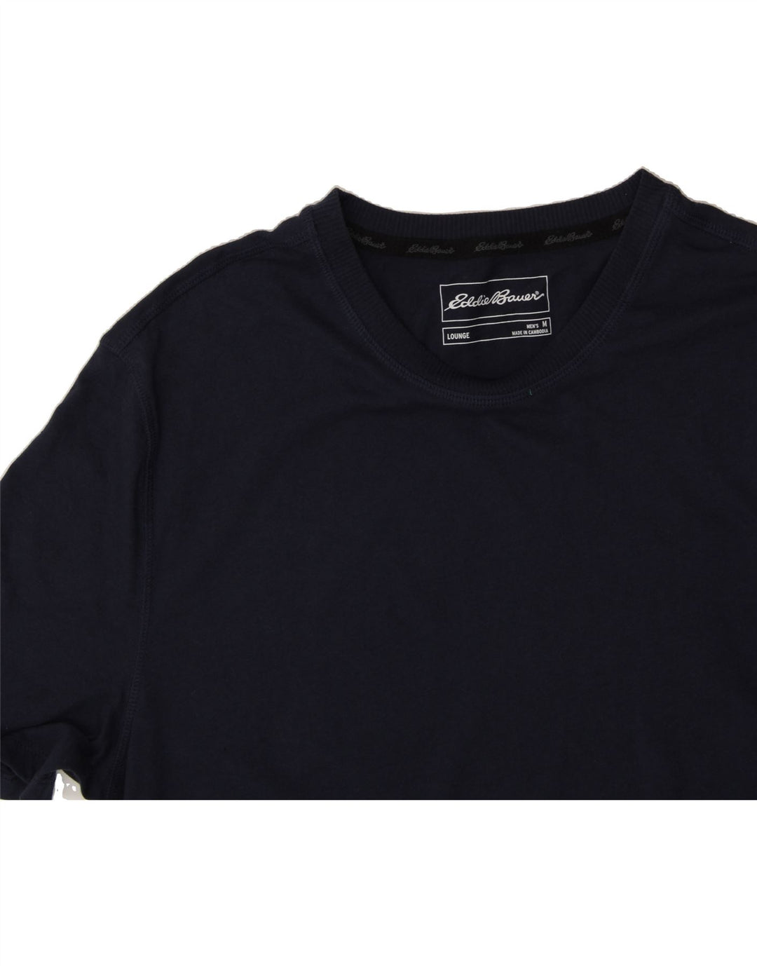 EDDIE BAUER Mens T-Shirt Top Medium Navy Blue Cotton Vintage Eddie Bauer and Second-Hand Eddie Bauer from Messina Hembry 