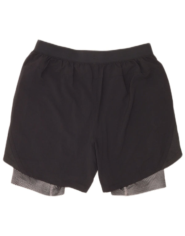 Pantaloncini sportivi grafici aderenti da uomo Under Armour grandi neri