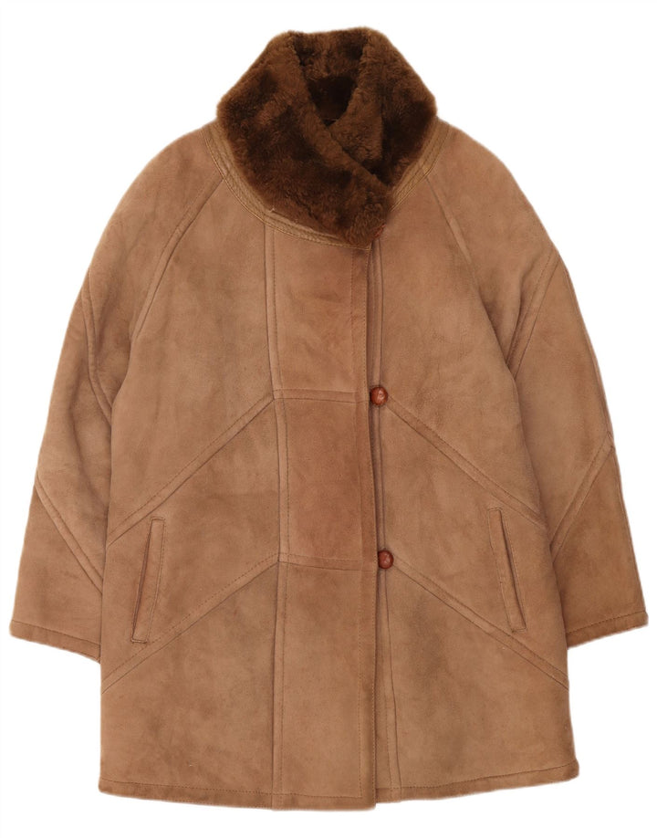 Cappotto in shearling oversize da donna SMALBY UK 18 XL Marrone