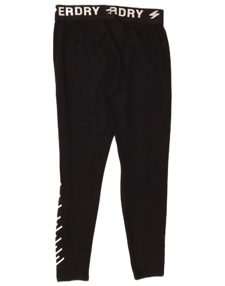Leggings grafici da donna SUPERDRY UK 12 medio nero