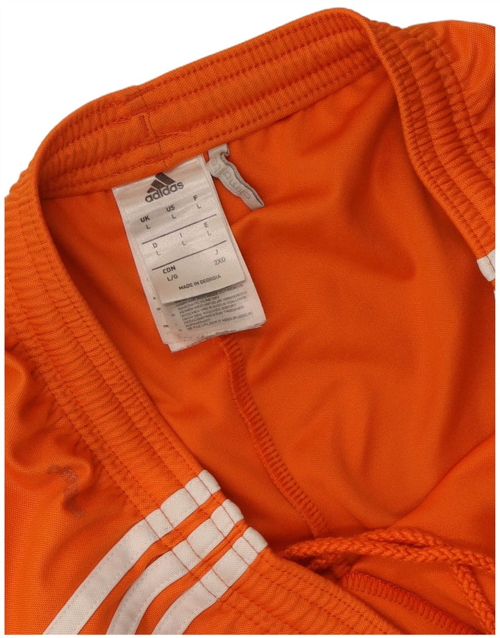 Pantaloncini sportivi Adidas Climalite da uomo di grandi dimensioni in poliestere arancione