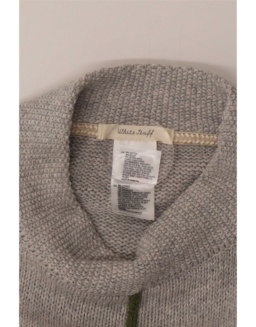 Maglione poncho da donna White Stuff, taglia unica, in cotone grigio