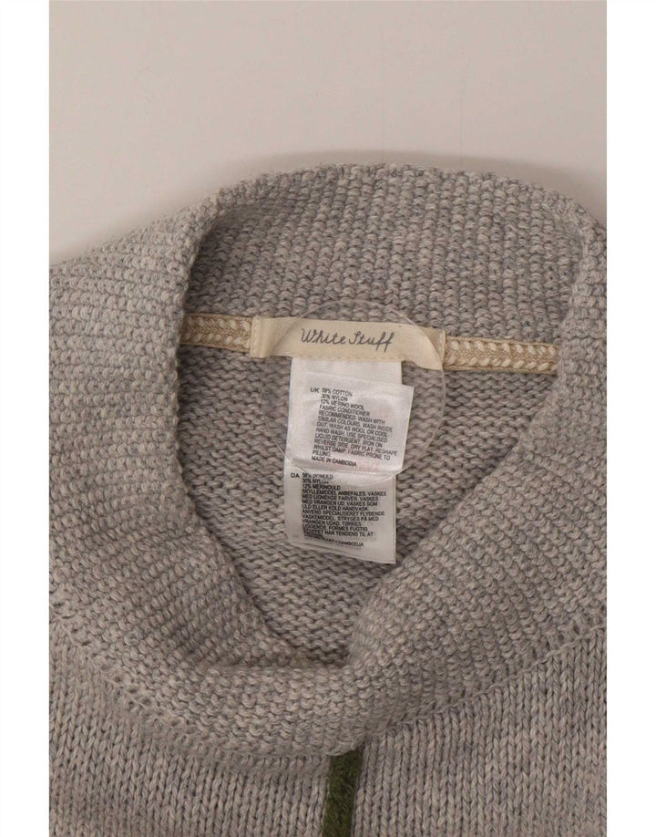 Maglione poncho da donna White Stuff, taglia unica, in cotone grigio