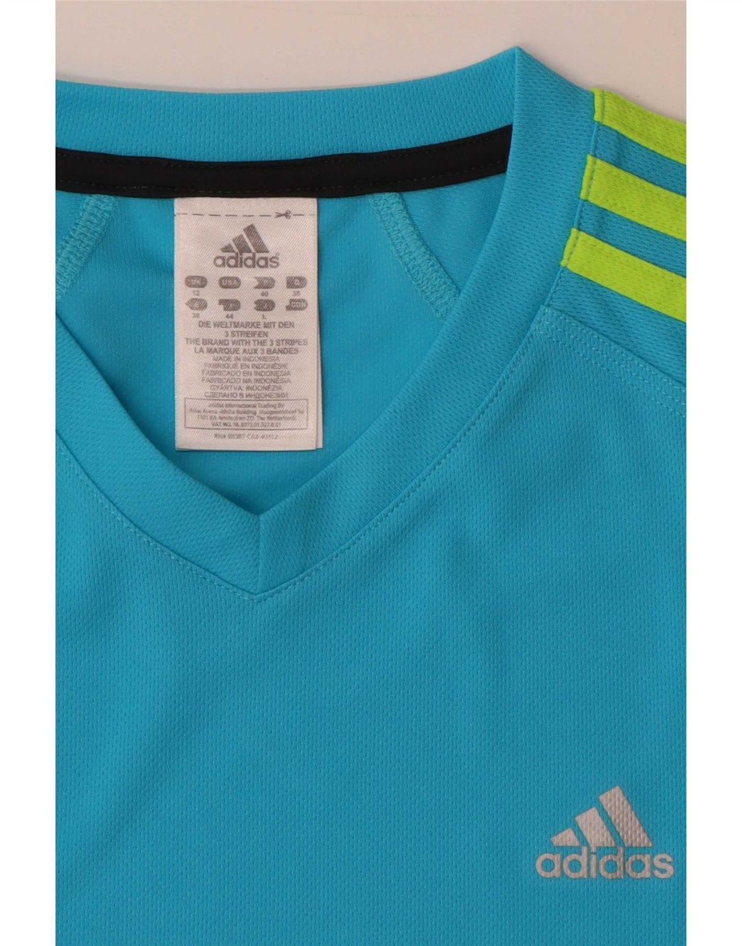 T-shirt da donna Adidas Top UK 12 poliestere blu medio