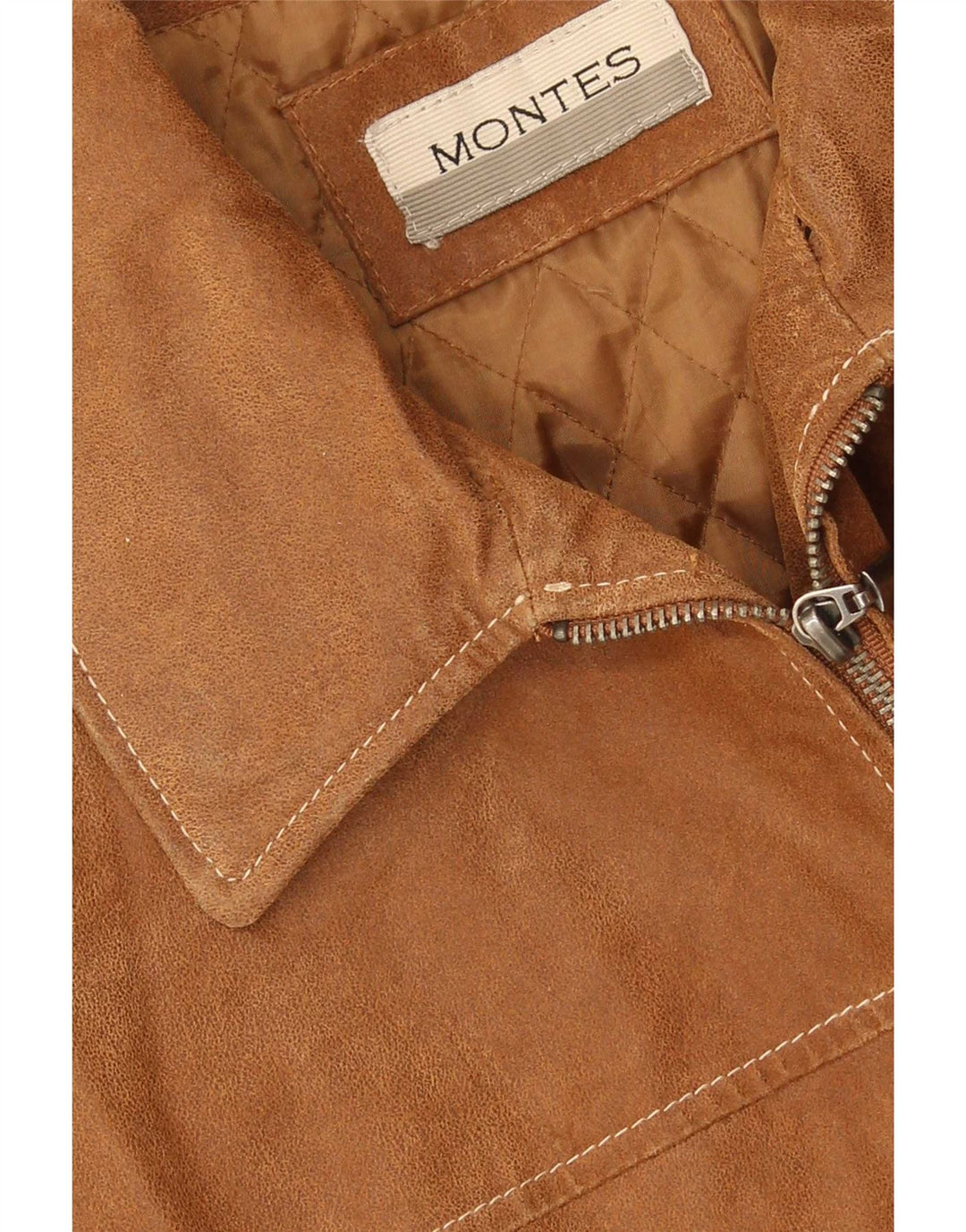 Giacca in pelle scamosciata da uomo Montes UK 42 XL Marrone