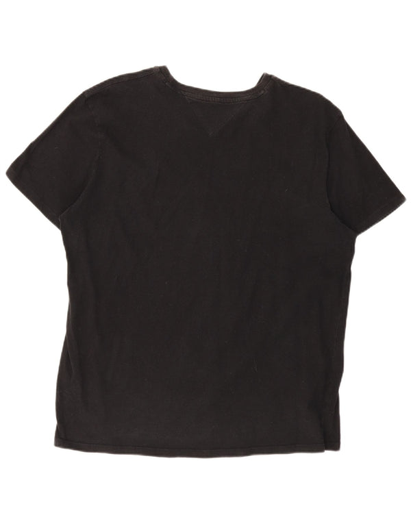 T-shirt da uomo Tommy Hilfiger Top grande in cotone nero