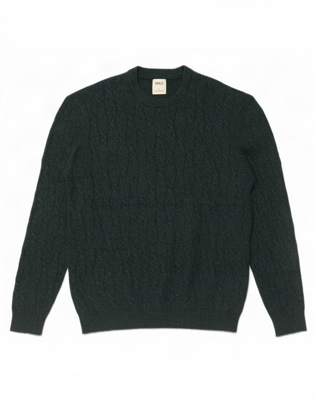 Maglione maglione girocollo da uomo Marks & Spencer grande verde in poliammide