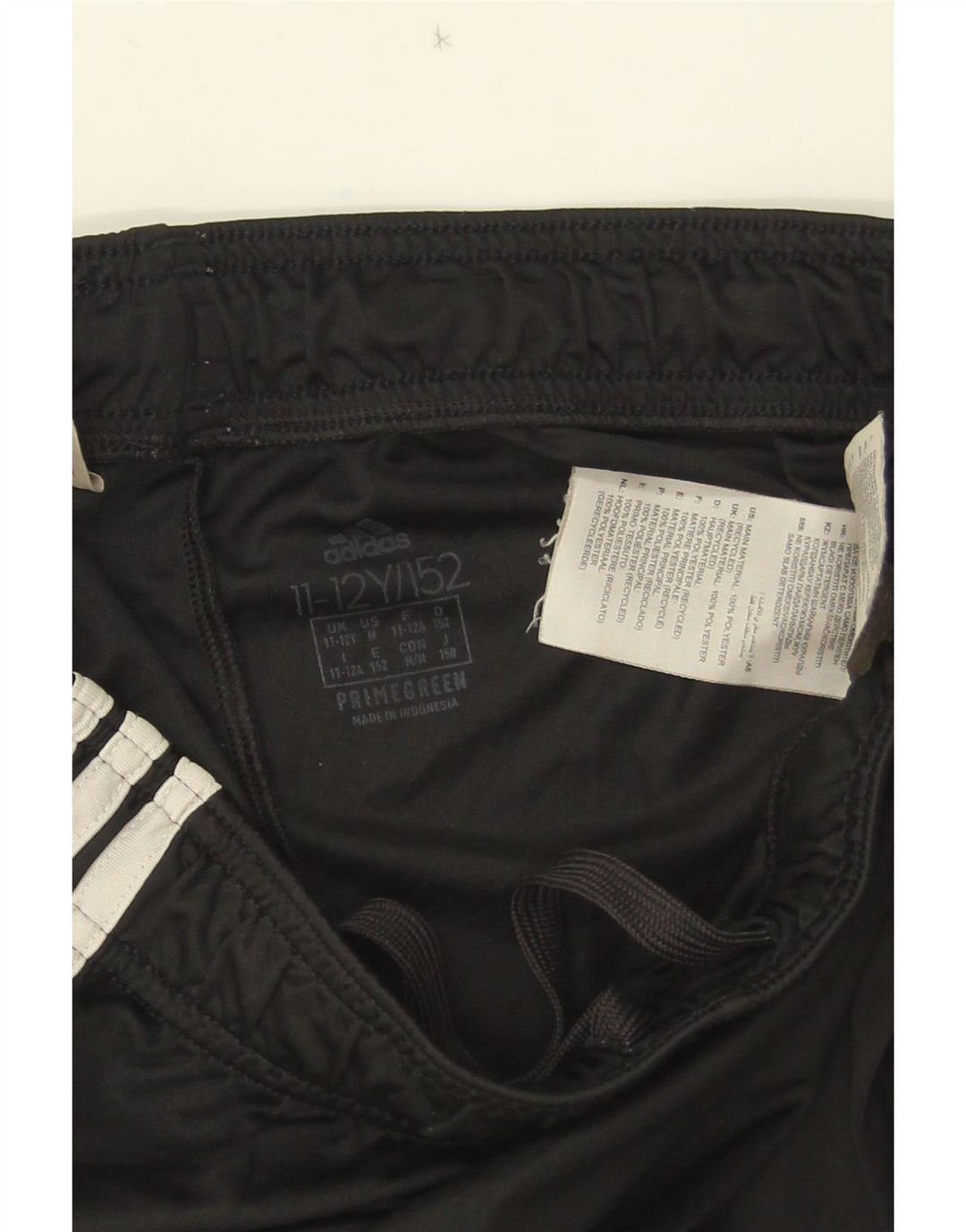 Pantaloncini sportivi Adidas da ragazzo 11-12 anni in poliestere nero