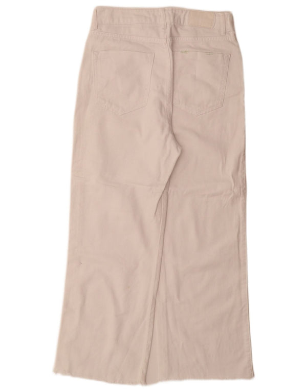 Jeans Zara da donna a gamba larga EU 36 XS W26 L27 Bianco