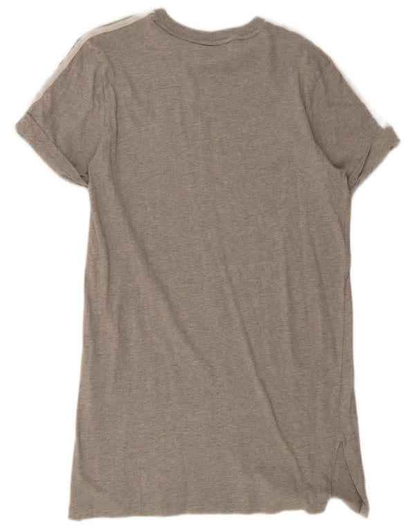 Abito t-shirt da donna Adidas UK 12 cotone grigio medio