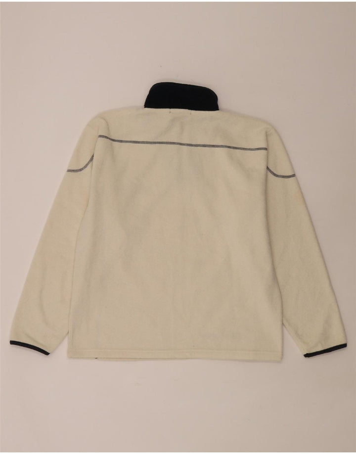 Maglione in pile da uomo con zip e collo Iceberg XL in poliestere color block bianco