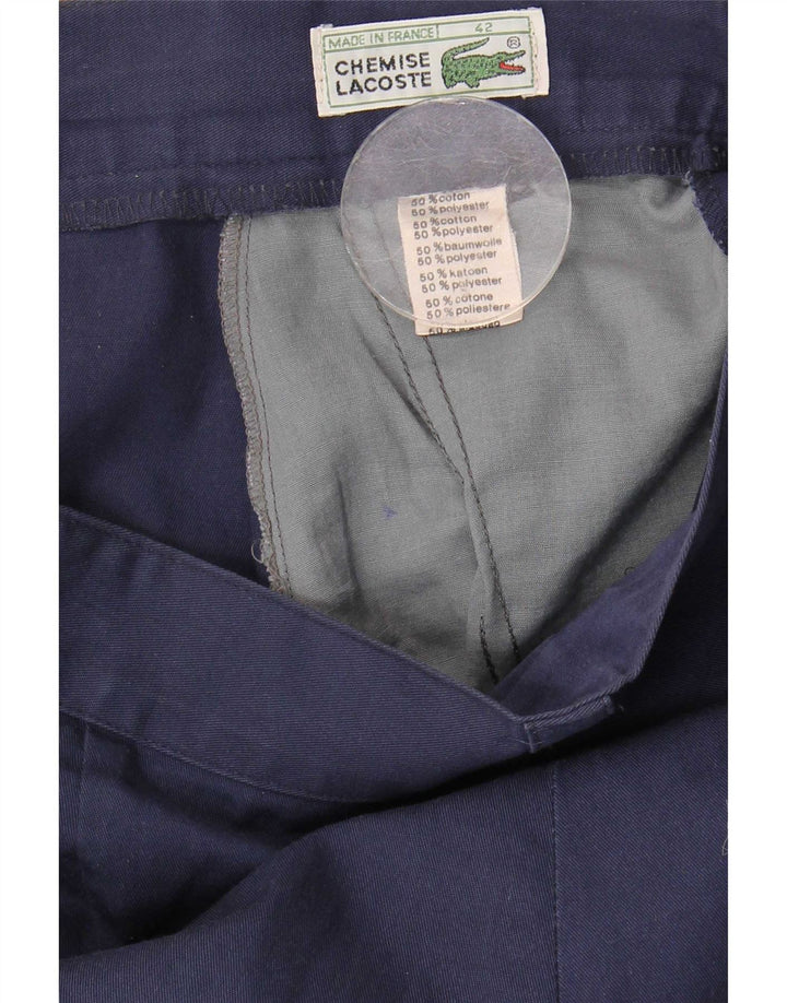 Pantaloncini chino con pegged da uomo Lacoste taglia 42 media W28 cotone blu navy