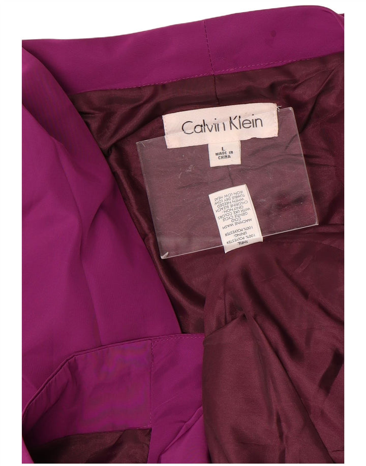 Bomber da donna con maniche a 3/4 Calvin Klein UK 16 Large Viola Poliestere