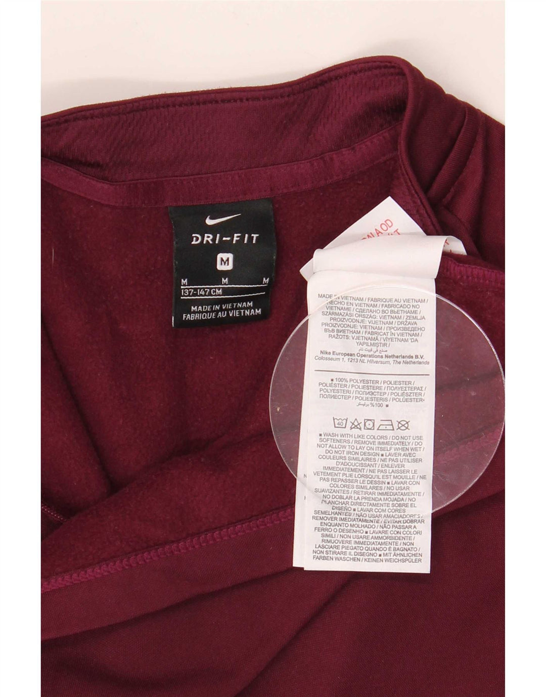 Top della tuta Nike da ragazzo con grafica pullover 10-11 anni bordeaux medio