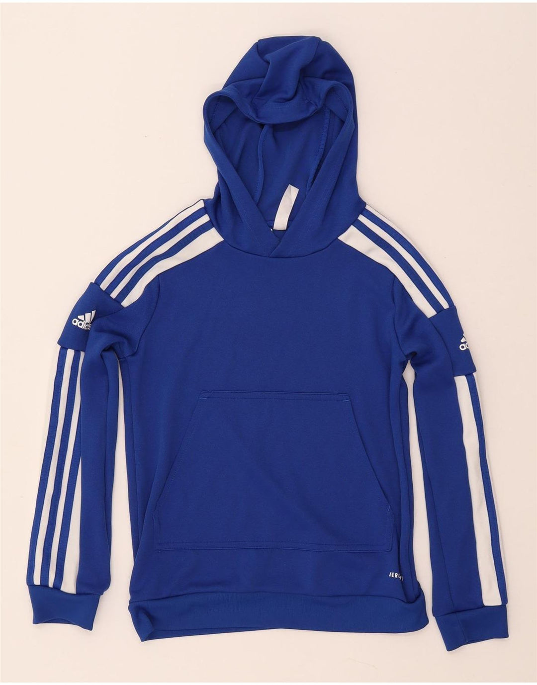 Felpa con cappuccio ADIDAS per ragazzi 11-12 anni in poliestere blu