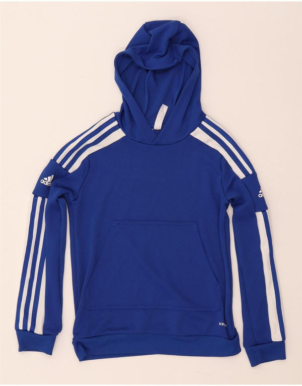 Felpa con cappuccio ADIDAS per ragazzi 11-12 anni in poliestere blu