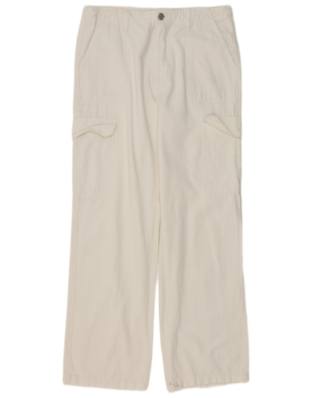Pantaloni cargo dritti da donna Zara EU 42 Large W32 L32 Bianco