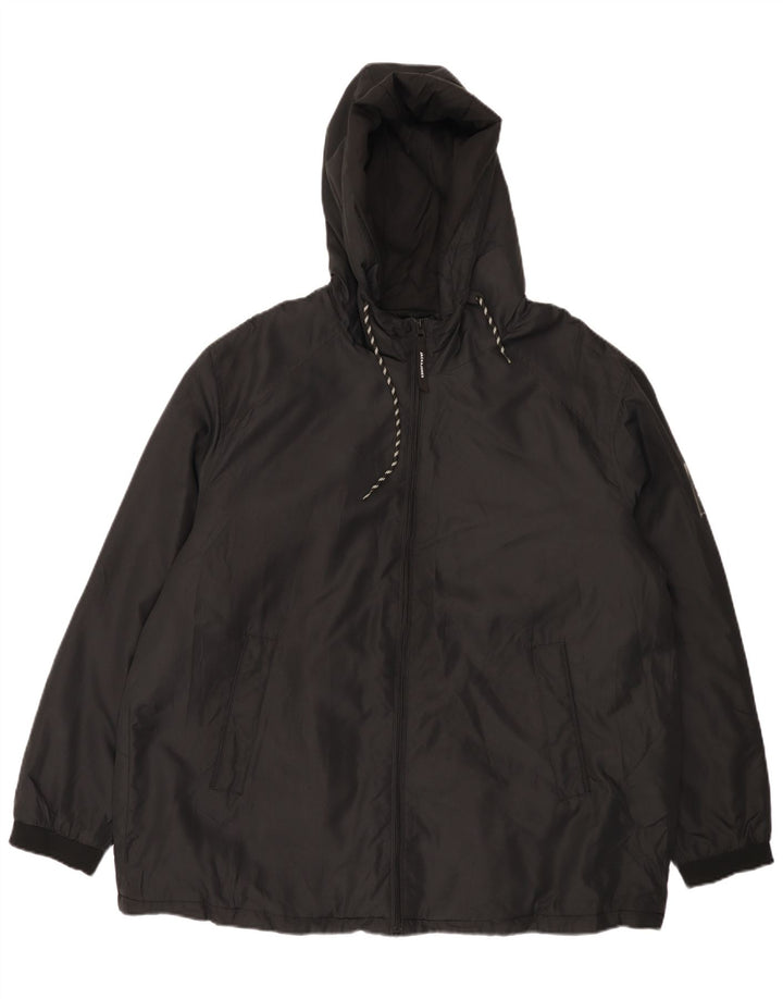 Giacca a vento con cappuccio da uomo Jack & Jones UK 42 XL poliestere nero
