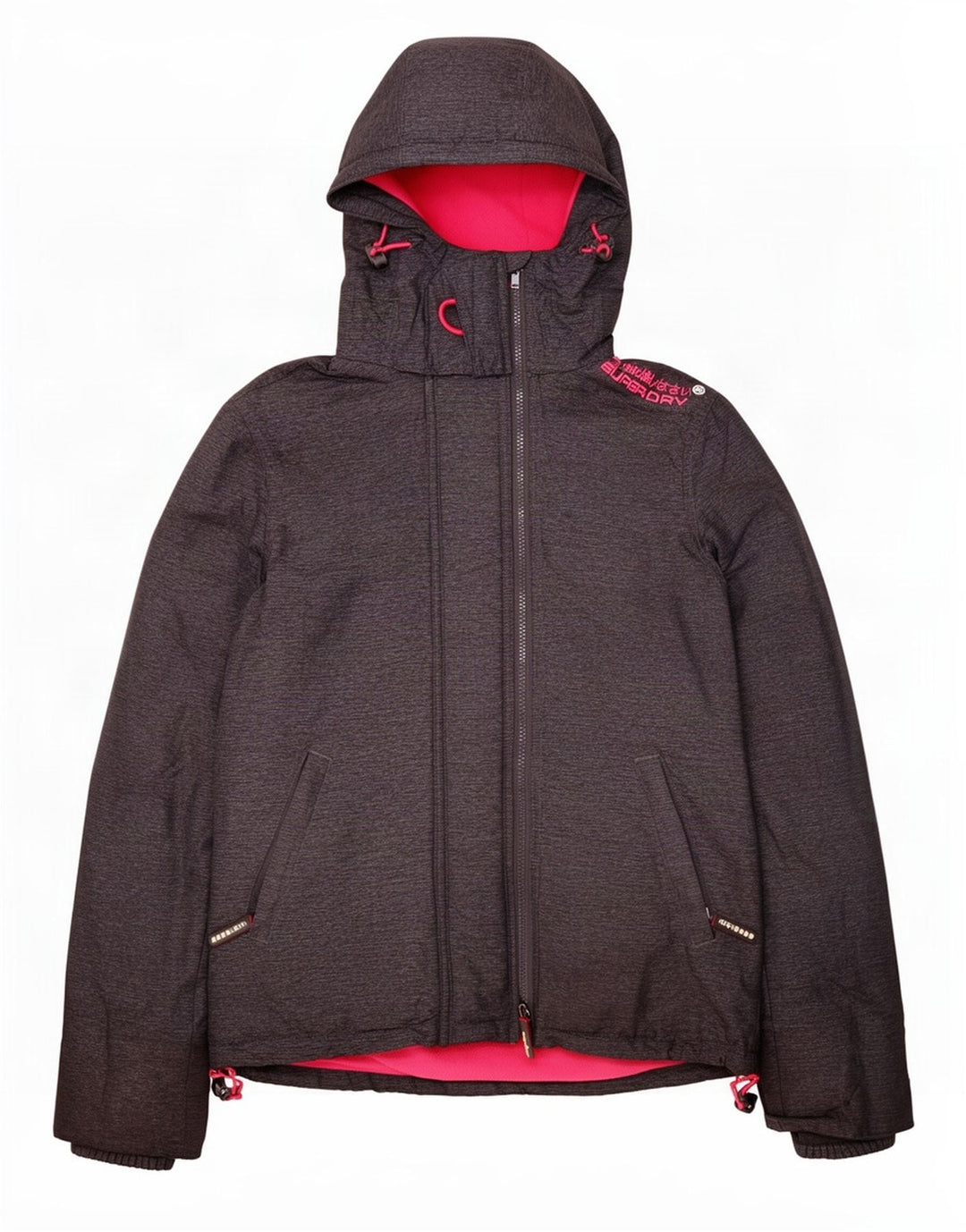 Giacca a vento con cappuccio da donna Superdry Windcheater UK 14 Grigio medio