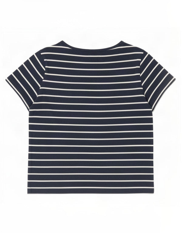 T-shirt da donna Jack Wills Top UK 10 piccola in cotone a righe blu navy